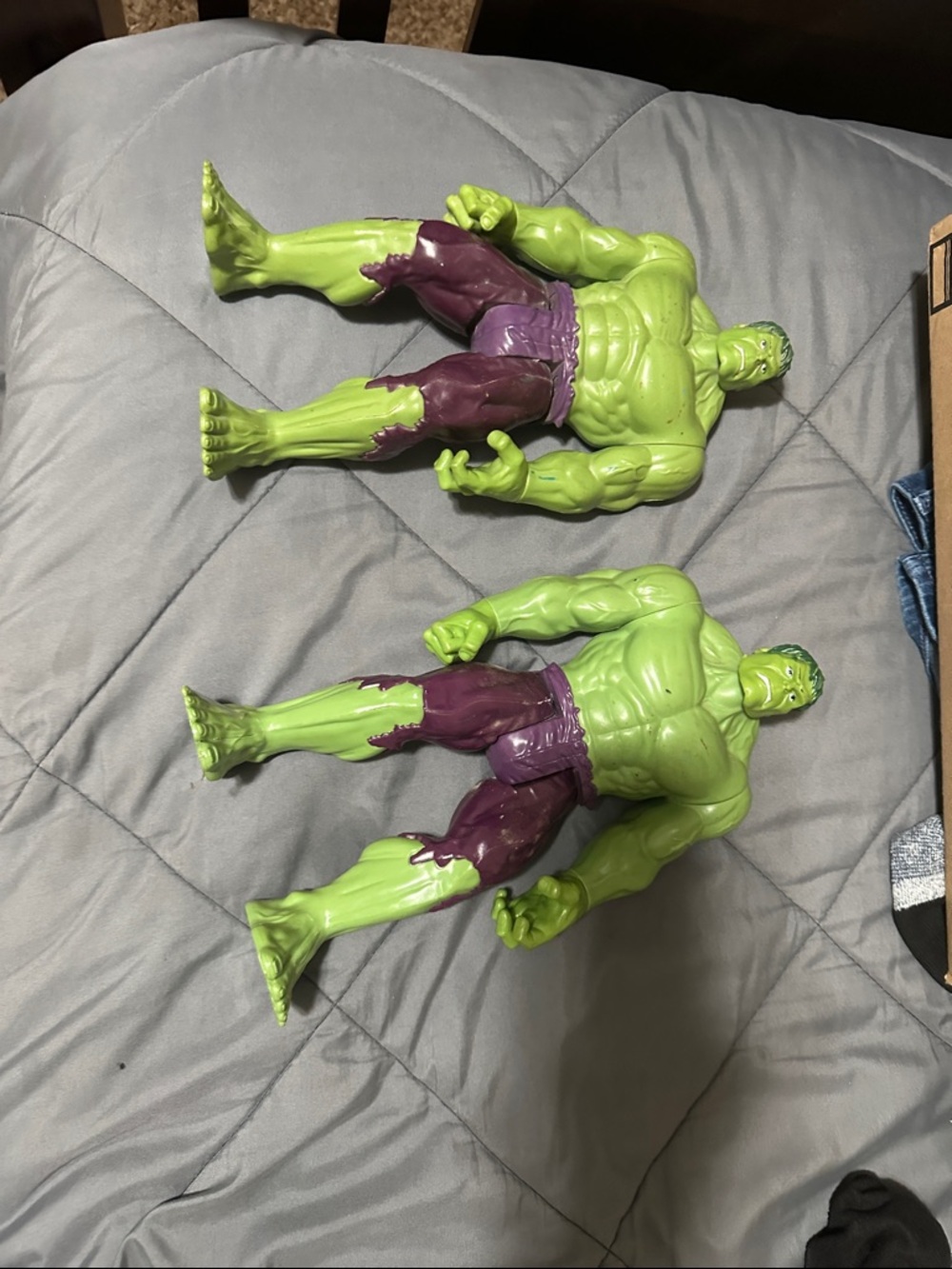 Green Hulk Action Figures with Purple Shorts - Set of 2